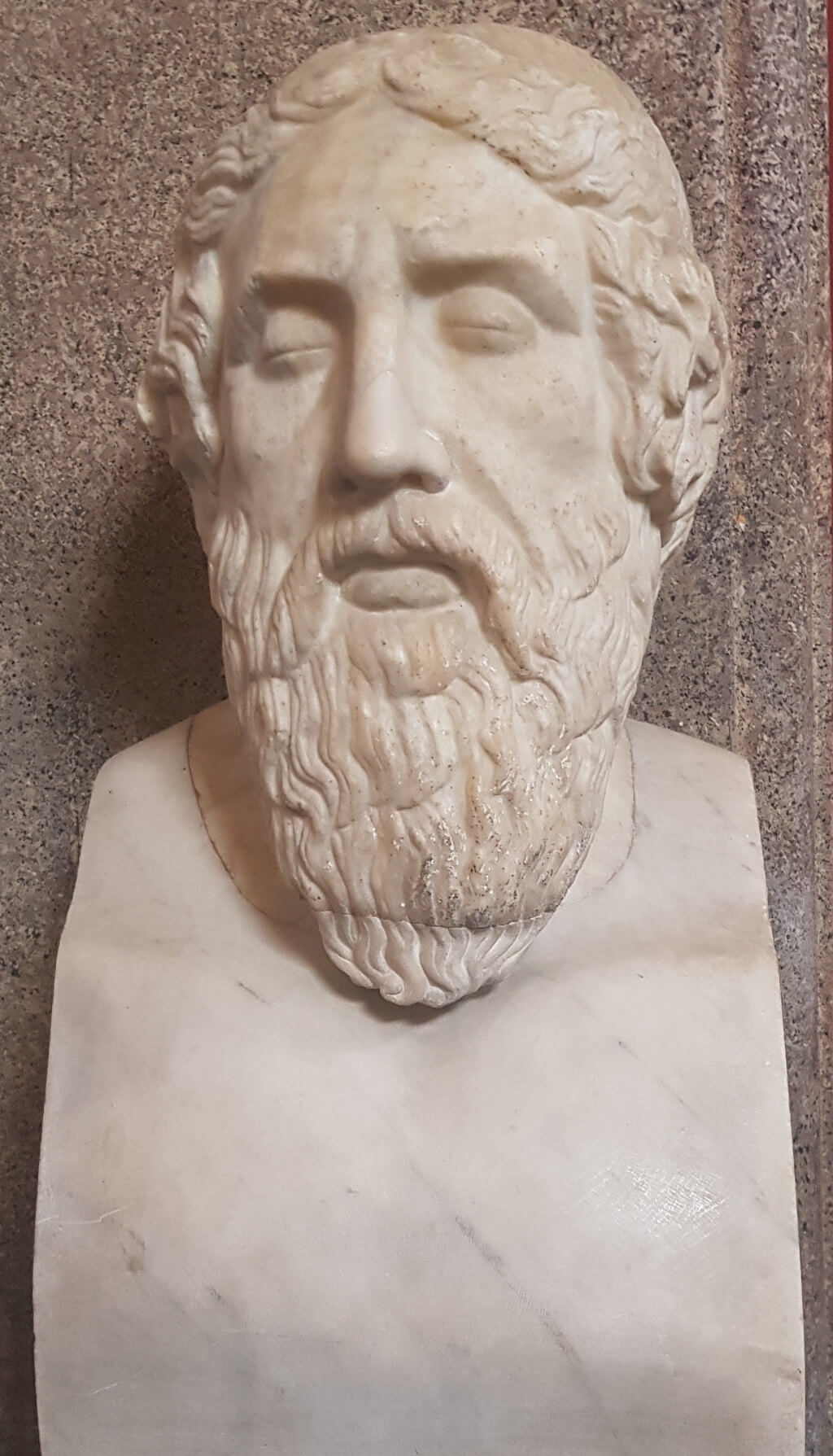 Büste des blinden Homer in den Vatikanische Museen