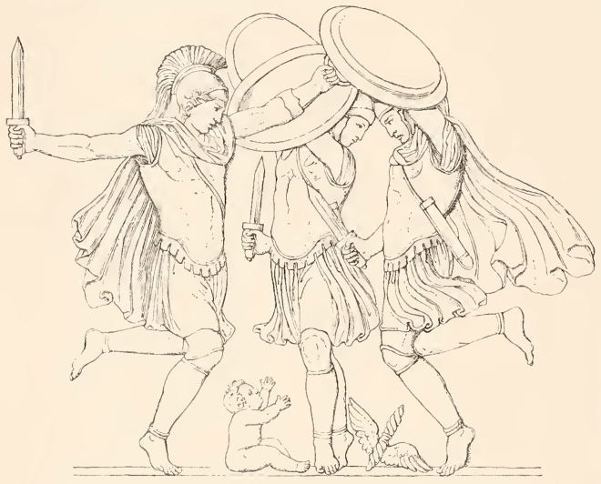 Drei Kureten und Zeus