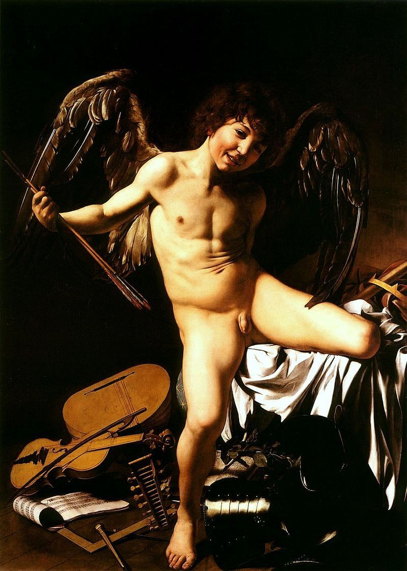 Gemälde Omnia vincit Amor mit Eros darauf