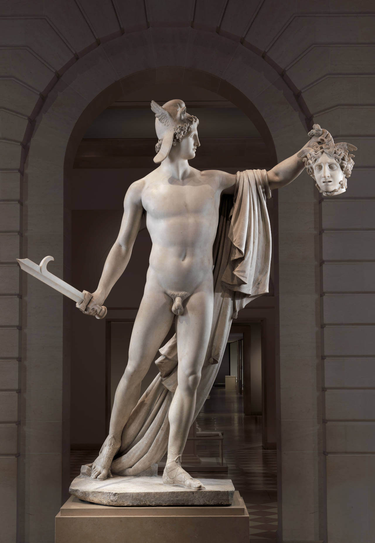 Perseus mit dem abgetrennten Kopf der Medusa