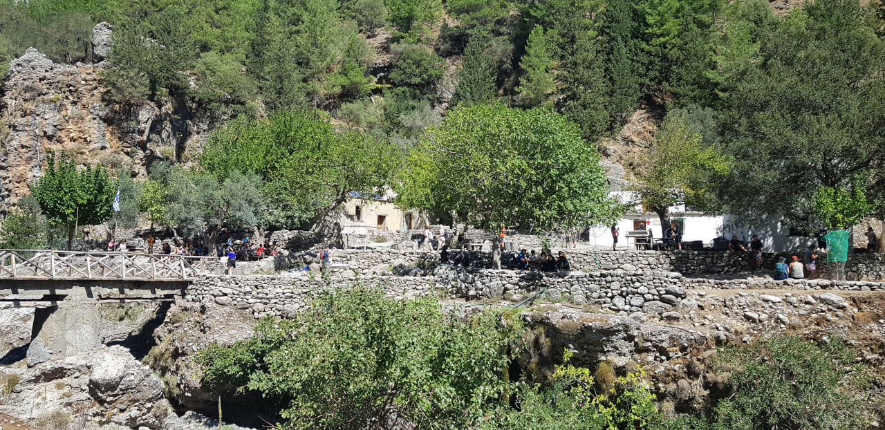 Das Bergdörfchen Samaria in der Schlucht