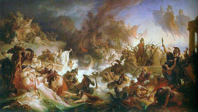 Schlacht bei Salamis von Wilhelm von Kaulbach