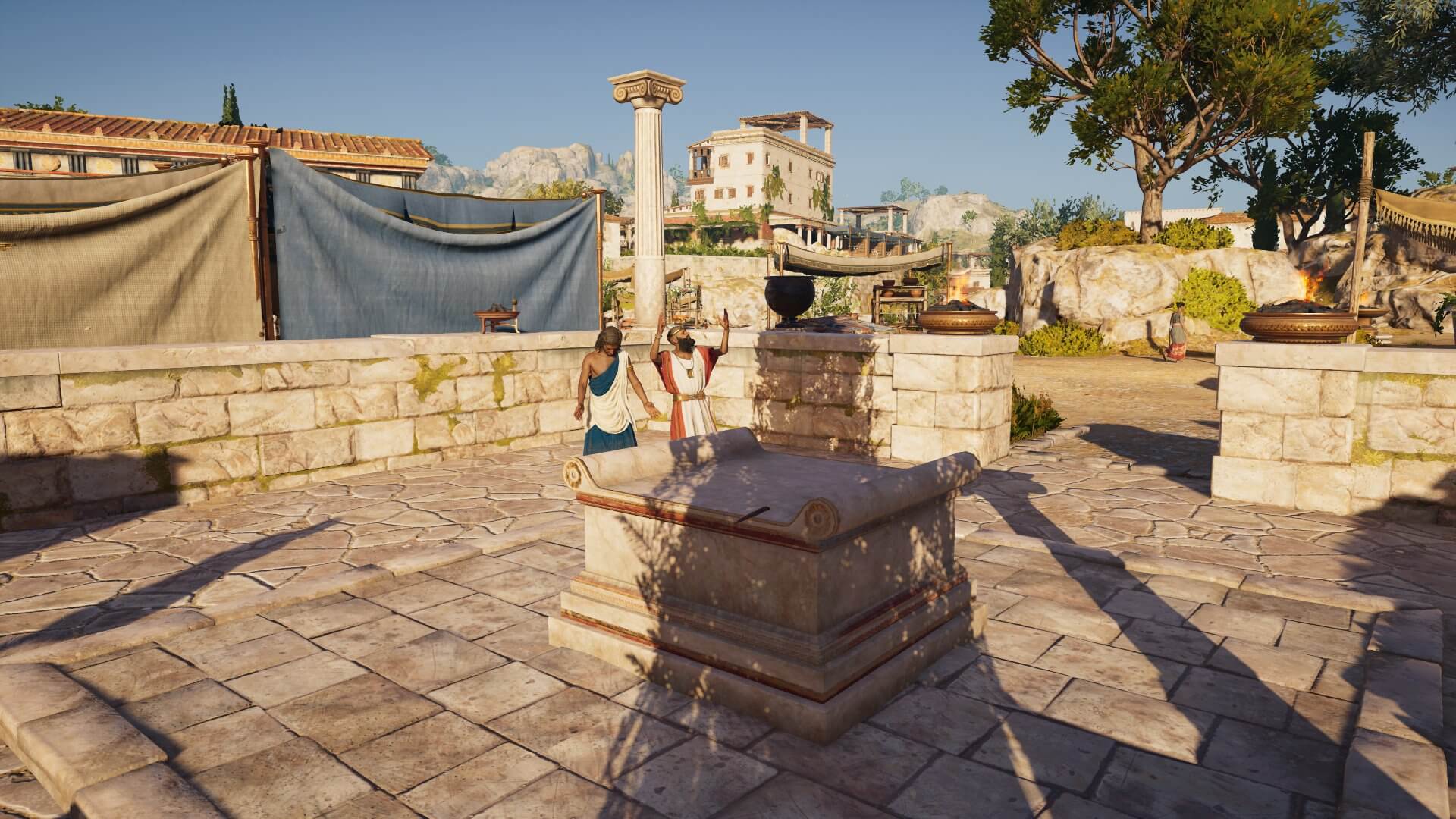 Darstellung des Zwölfgötter-Altars in Athen in
Discovery Tour: Ancient Greece by Ubisoft